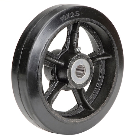 Casters, Wheels & Industrial Handling 10 x 2-1/2 Mold-On Rubber Wheel, 1 Axle CW-1025-MORRB
